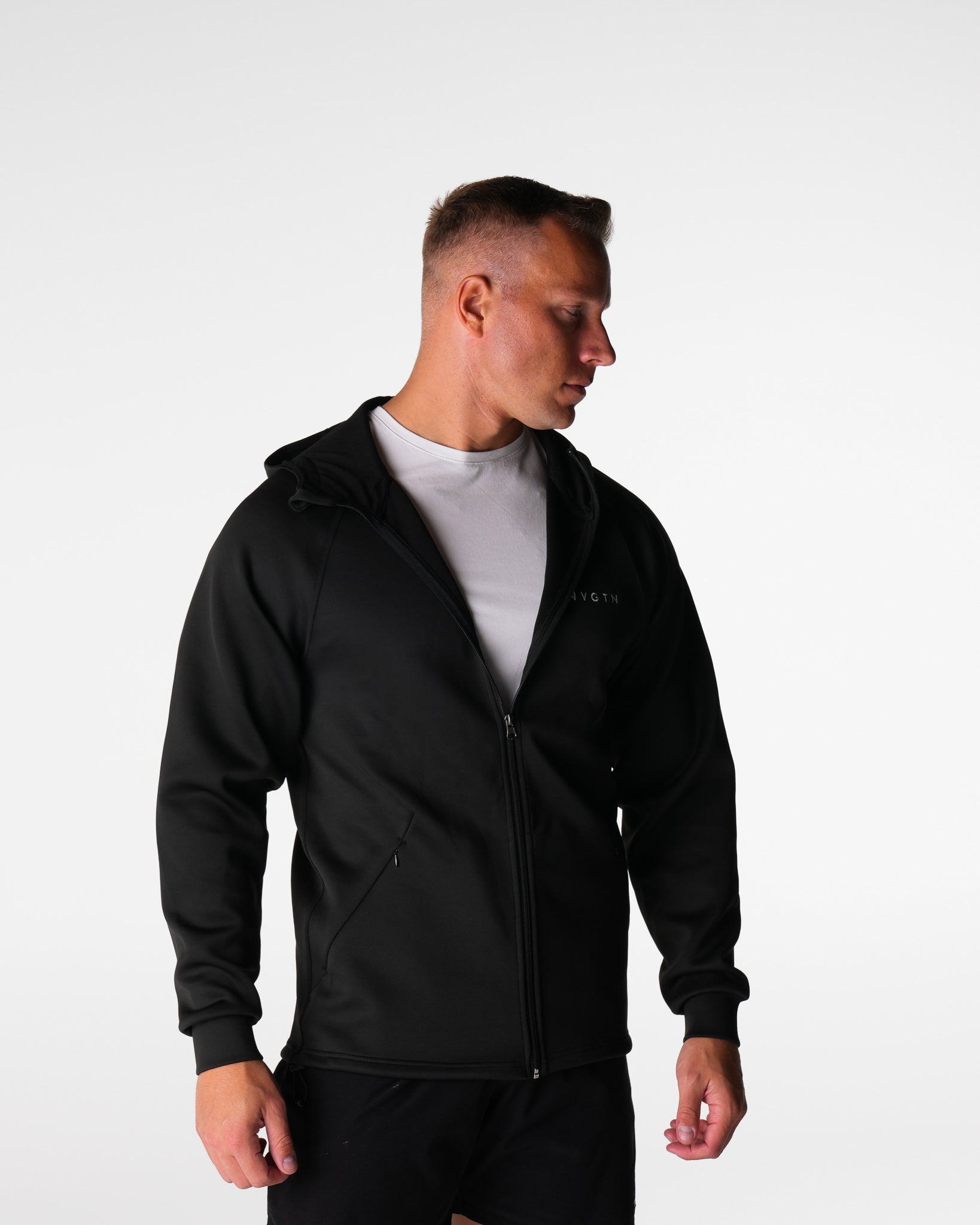 Men Black Swift Hooded Jacket - NVGTN