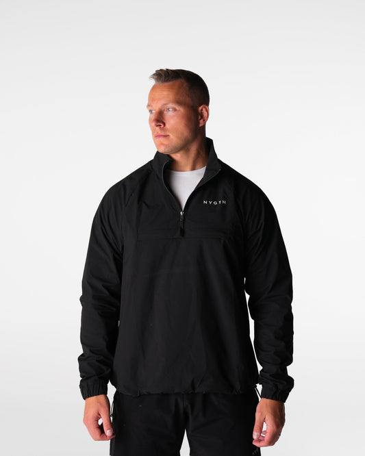 Men Black Motion Windbreaker - NVGTN