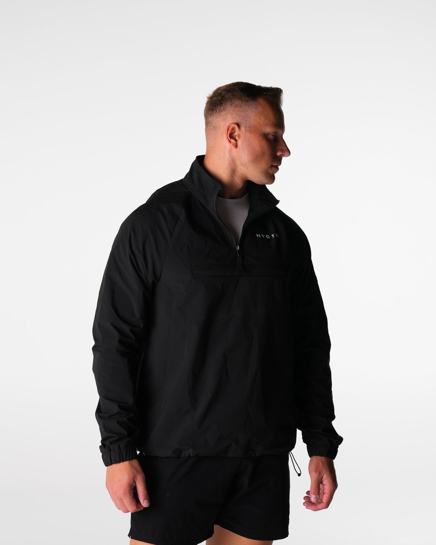 Men Black Motion Windbreaker - NVGTN