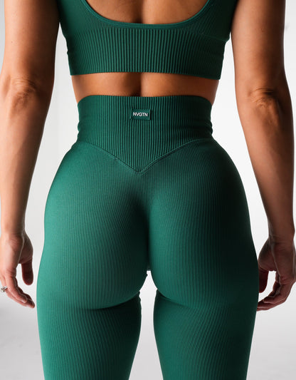 Women Balsam Harmony Ribbed Seamless Flare Leggings - NVGTN