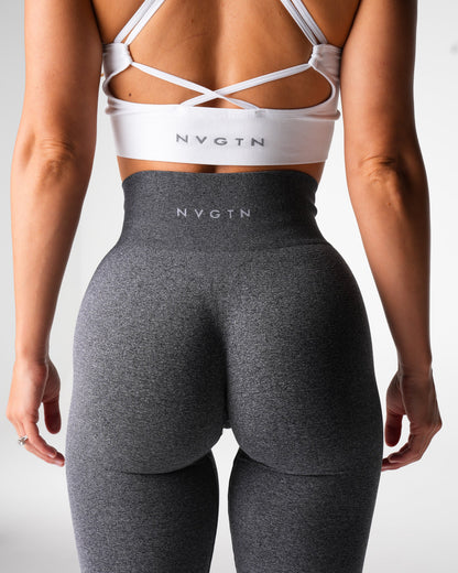 Women Black Speckled Iconic Seamless Flare Leggings - NVGTN