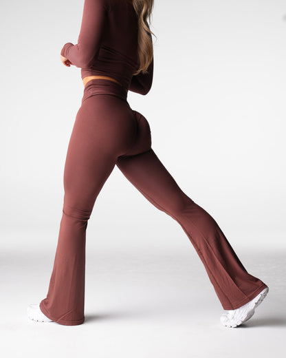 Women Teddy Bear Daydream Foldover Flare Pants - NVGTN