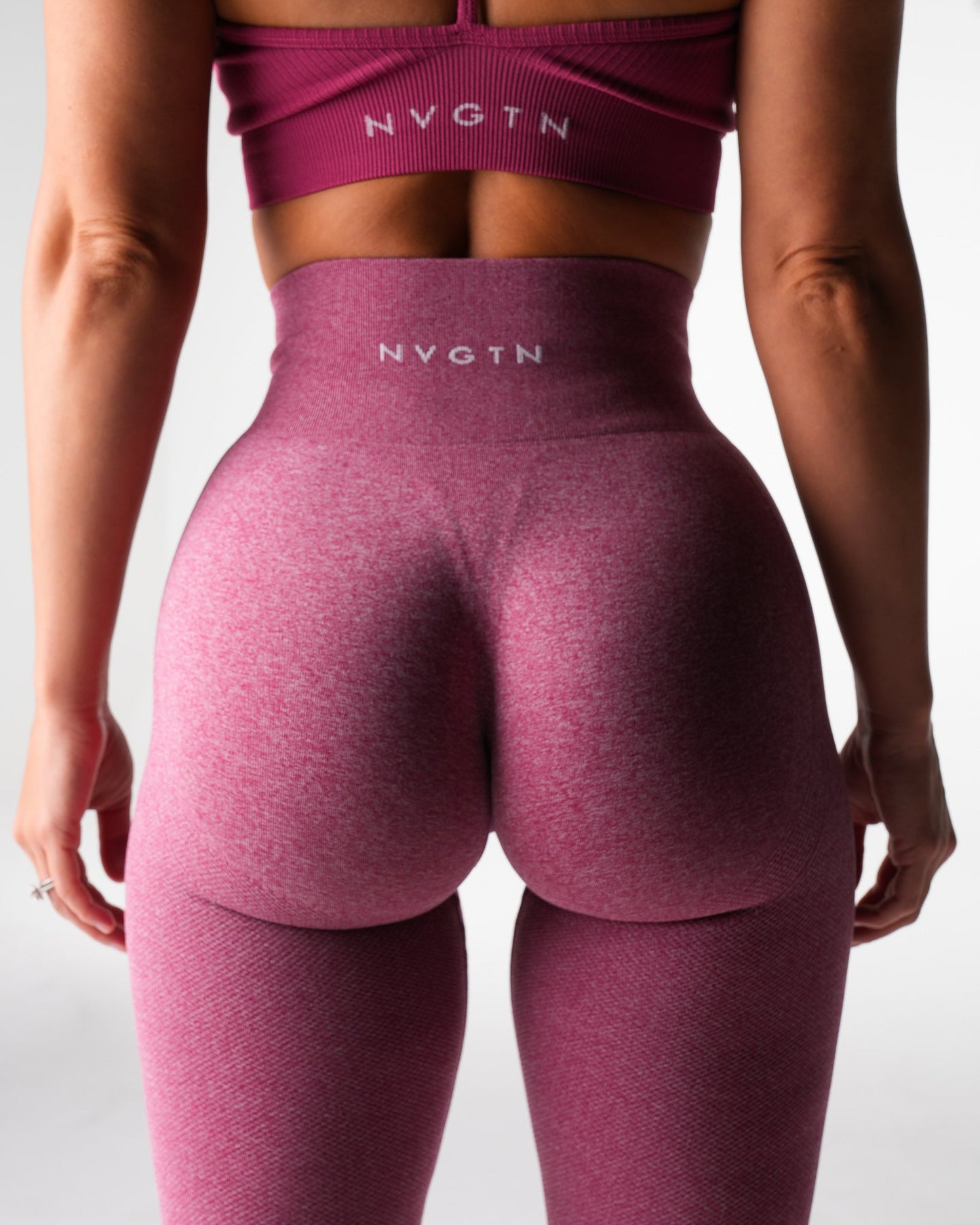 Women Maroon Lift Seamless Leggings - NVGTN