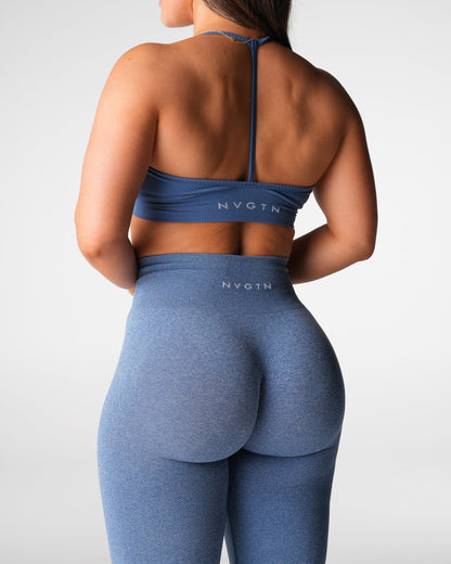 Women Slate Blue Lift Seamless Leggings - NVGTN