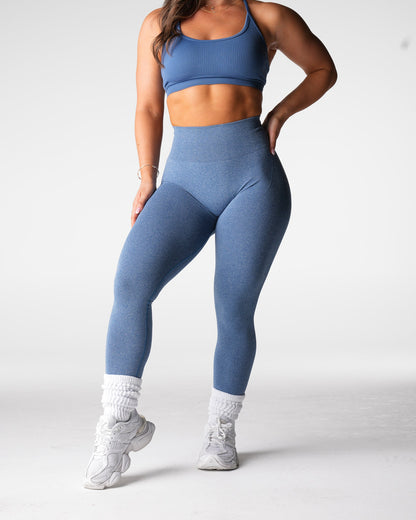 Women Slate Blue Lift Seamless Leggings - NVGTN