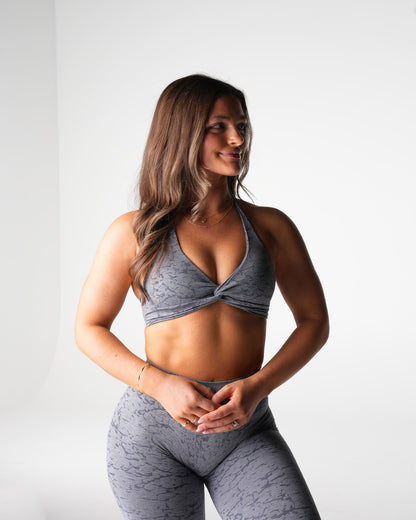 Women Grey Breakthrough Stunner Seamless Halter Bra - NVGTN